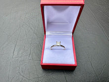 Load image into Gallery viewer, #676 - 14kt White Gold, 1/2 Carat Princess Cut Engagement Ring, Size 7 3/4