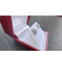 Load image into Gallery viewer, #521 - 14kt White Gold, Vintage .13ct Diamond Studs