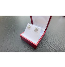 Load image into Gallery viewer, #521 - 14kt White Gold, Vintage .13ct Diamond Studs