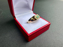 Load image into Gallery viewer, #737 - 14kt Yellow Gold,Emerald & Diamond Ring Size 10