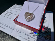 Load image into Gallery viewer, #854 - 10k White, Rose, Yellow Gold Diamond 3pc Pendant Chain 18”