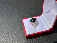 Load image into Gallery viewer, #702 - 3.46CT Onyx & Diamond Ring, 10kt Yellow Gold, Size 6