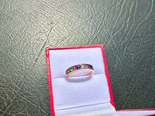 Load image into Gallery viewer, #705 - 10kt Rose Gold, Rainbow Band, Size 7