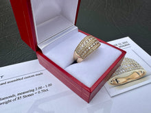 Load image into Gallery viewer, #716 - 10k Yellow Gold, .70ct Diamond Row Band Size 7