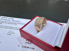 Load image into Gallery viewer, #716 - 10k Yellow Gold, .70ct Diamond Row Band Size 7