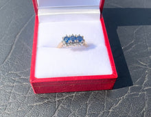 Load image into Gallery viewer, #544 - 14kt Gold, Natural Sapphire & Diamond Ring, Size 6 3/4