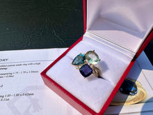 Load image into Gallery viewer, #634 - 14kt Yellow Gold, EFFY Topaz, Iolite, Peridot & Diamond Ring Size 6