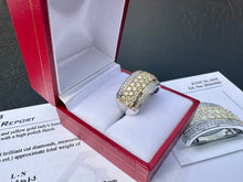 Load image into Gallery viewer, #612 - 14kt 1.35ct White & Yellow Diamond Band Size 6