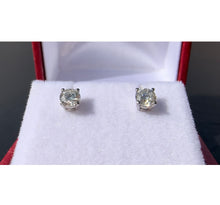 Load image into Gallery viewer, #554 - .50 Carat Diamond TW 14k White Gold, Screwback Studs. NEW.