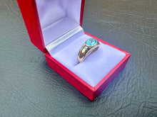 Load image into Gallery viewer, #589 - 10k Yellow Gold, Oval Topaz & Diamond Ring Size 7