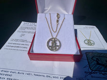 Load image into Gallery viewer, #868 - 10-14k Yellow Gold, Diamond “Happiness” Pendant Necklace