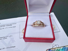 Load image into Gallery viewer, #633 - 14kt Rose Gold, .52ct Diamond Wedding Set Size 7