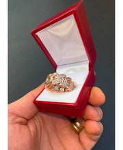 Load image into Gallery viewer, #567 - 10k Rose Gold, Diamond Cuban Link Ring, Size 10