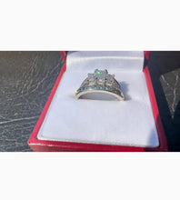 Load image into Gallery viewer, #534 - 1.68 Carat Natural Diamond Wedding / Engagement Set, 14k White Gold, Size 7