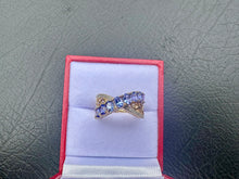 Load image into Gallery viewer, #592 - 14kt Yellow Gold, Tanzanite & Diamond Ring Size 5