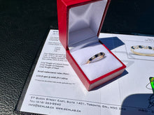 Load image into Gallery viewer, #809 - 14kt Yellow Gold, Sapphire & Diamond EFFY Band,
Size 7