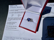 Load image into Gallery viewer, #899 - 10kt White Gold, Heart Tanzanite & Diamond Ring Size 4 3/4