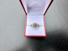 Load image into Gallery viewer, #627 - 10kt Yellow Gold, Brown & White Diamond Ring, Size 7