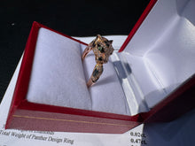 Load image into Gallery viewer, #870 - 14kt Rose Gold EFFY Panther Diamond Ring Size 7