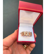 Load image into Gallery viewer, #567 - 10k Rose Gold, Diamond Cuban Link Ring, Size 10