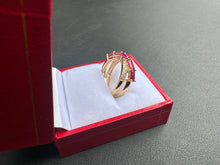 Load image into Gallery viewer, #735 - 14kt Yellow Gold, EFFY Ruby & Diamond Ring, Size 7