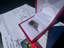 Load image into Gallery viewer, #866 - 925 Sterling Silver, Green Diamond Ring, Size 7