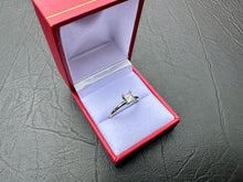 Load image into Gallery viewer, #676 - 14kt White Gold, 1/2 Carat Princess Cut Engagement Ring, Size 7 3/4