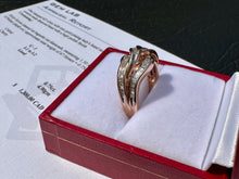 Load image into Gallery viewer, #670 - 925 & Rose Gold, 3/4 Diamond Ring, Size 7