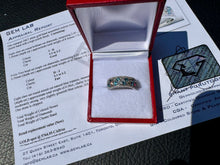 Load image into Gallery viewer, #889 - 14kt White Gold, Topaz & Diamond Band Size 6 1/4