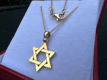 Load image into Gallery viewer, #758 - 14kt Yellow Gold, 18”, Star of David Pendant & Necklace