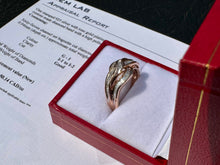 Load image into Gallery viewer, #670 - 925 & Rose Gold, 3/4 Diamond Ring, Size 7