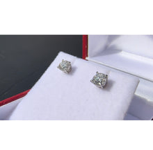 Load image into Gallery viewer, #554 - .50 Carat Diamond TW 14k White Gold, Screwback Studs. NEW.