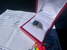 Load image into Gallery viewer, #865 - .925 Sterling Silver, Blue Diamond Ring, Size 8
