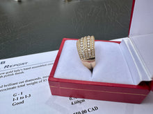 Load image into Gallery viewer, #716 - 10k Yellow Gold, .70ct Diamond Row Band Size 7