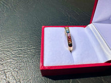 Load image into Gallery viewer, #706 - 14kt Yellow Gold, Sapphire Rainbow Band, Size 7