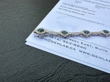 Load image into Gallery viewer, #666 - .32ct Blue Diamond, 8” Sterling Bracelet w/ Appraisal