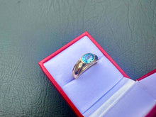 Load image into Gallery viewer, #589 - 10k Yellow Gold, Oval Topaz & Diamond Ring Size 7