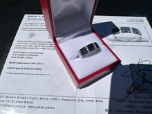 Load image into Gallery viewer, #814/857 - Sapphire, Diamond & 14kt White Gold Band, Size 7