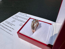 Load image into Gallery viewer, #670 - 925 & Rose Gold, 3/4 Diamond Ring, Size 7