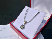 Load image into Gallery viewer, #672 - Blue, White & Brown Diamond Evil Eye Pendant & 20” Necklace