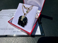 Load image into Gallery viewer, #785 - 10-14k Yellow Gold, Black Onyx Elephant Pendant & 22” Chain