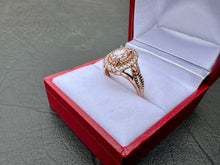Load image into Gallery viewer, #689 - 10kt Rose Gold, Morganite & Diamond Ring, Size 7