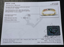 Load image into Gallery viewer, #706 - 14kt Yellow Gold, Sapphire Rainbow Band, Size 7