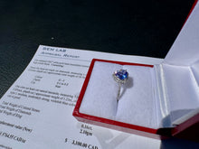 Load image into Gallery viewer, #899 - 10kt White Gold, Heart Tanzanite & Diamond Ring Size 4 3/4