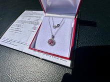 Load image into Gallery viewer, #808 - Platinum, Diamond, Pink Tourmaline Custom Pendant & 18” Necklace