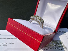 Load image into Gallery viewer, #664 - Peridot & Diamond Ring, Sterling Size 7 w/ Appraisal