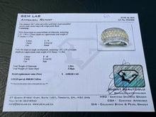 Load image into Gallery viewer, #612 - 14kt 1.35ct White & Yellow Diamond Band Size 6