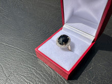 Load image into Gallery viewer, #702 - 3.46CT Onyx & Diamond Ring, 10kt Yellow Gold, Size 6