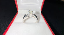Load image into Gallery viewer, #447 - 1/5 Carat Natural Diamond. 14k White Gold Solitaire Engagement Ring, Size 5