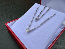 Load image into Gallery viewer, #648 - 14kt Gold, 18” Rolo Chain & 1/2ct Diamond Heart Pendant